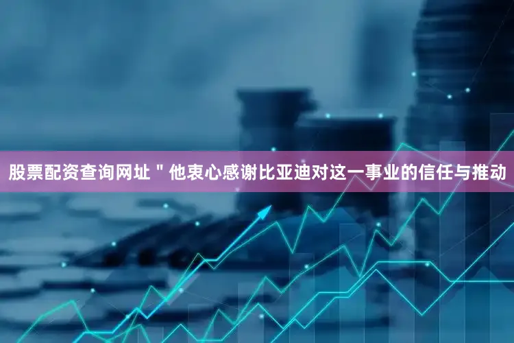 股票配资查询网址＂他衷心感谢比亚迪对这一事业的信任与推动